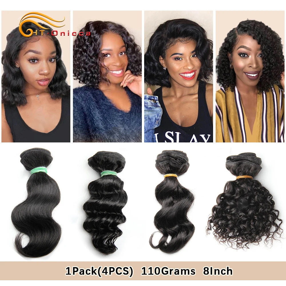 Kinky Curly Bundles With Closure Natural Human Hair