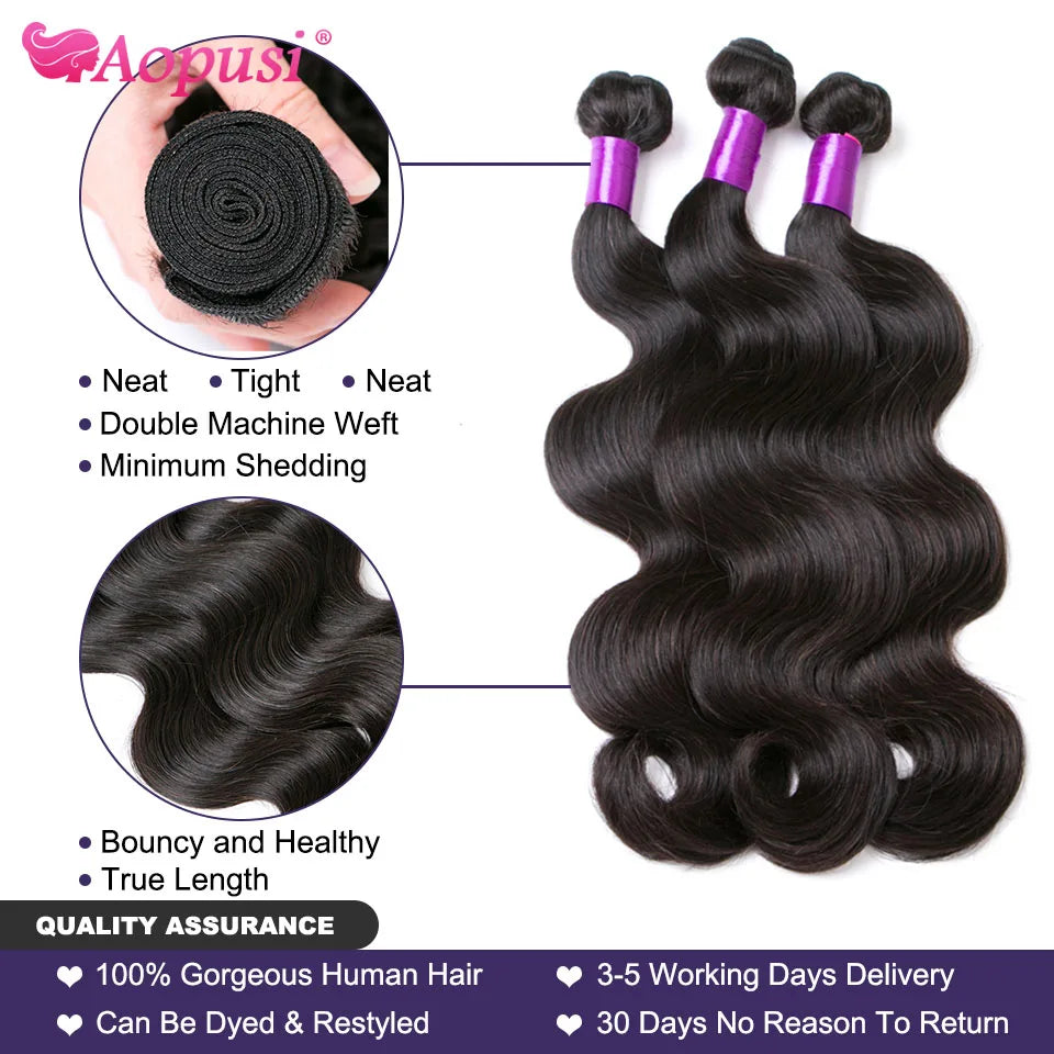Aopusi Body Wave Bundles