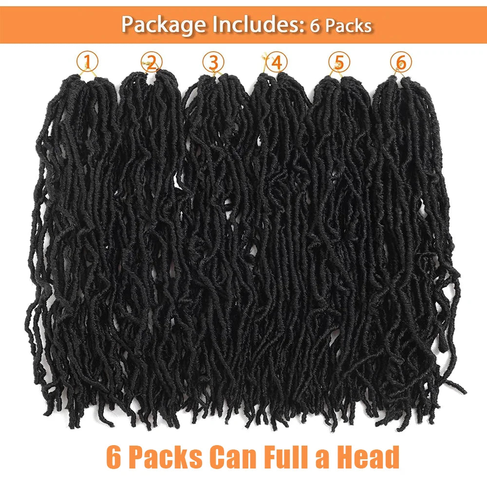 30-Inch Faux Locs Crochet Hair – 1/6 Packs Soft Distressed & Butterfly Locs