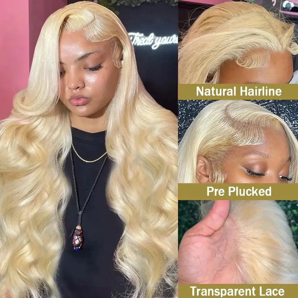 613 Blonde HD Lace Front Wig – 13x6 Body Wave, 220% Density, 30-Inch
