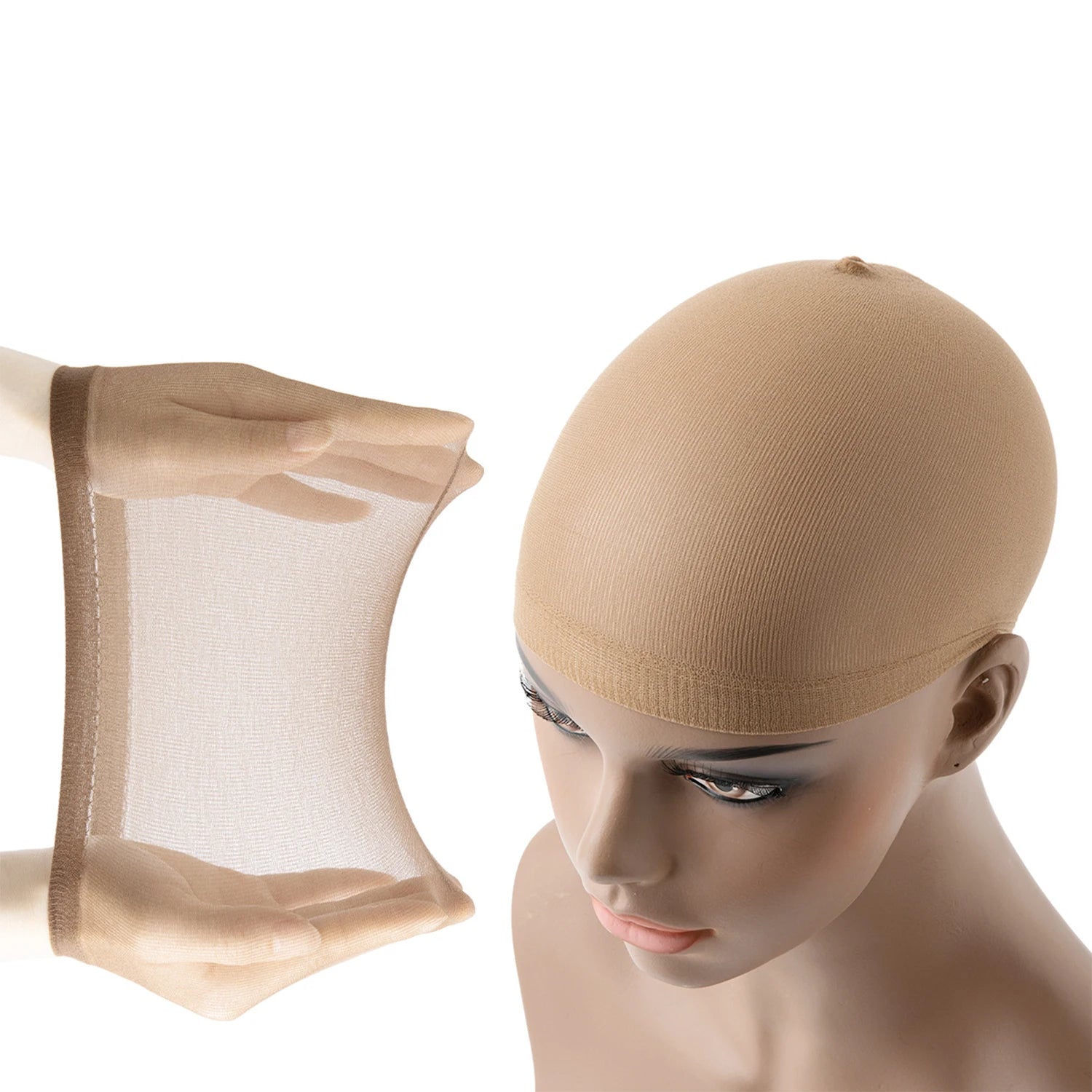 Stretch Wig Caps – 2 to 20 Pcs/Pack, Mesh Stocking Caps for Wig Making, One Size