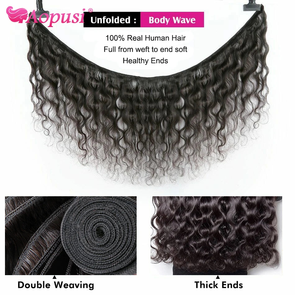 Aopusi Body Wave Bundles