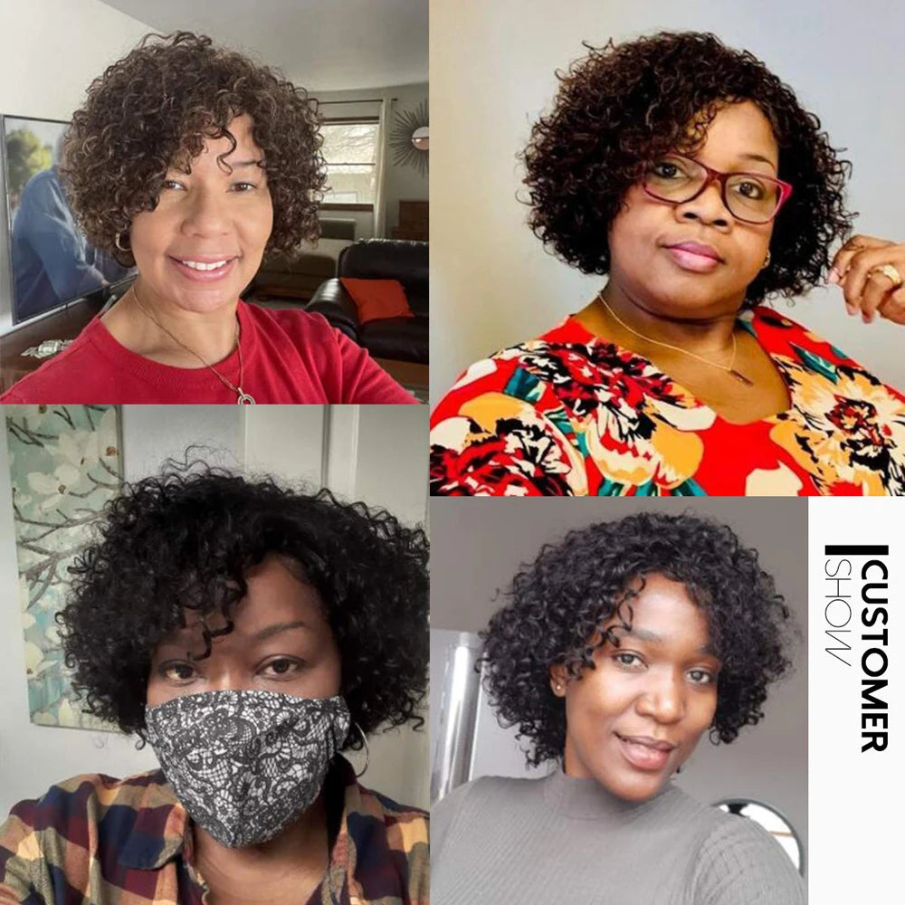 Kinky Curly Bundles With Closure Natural Human Hair