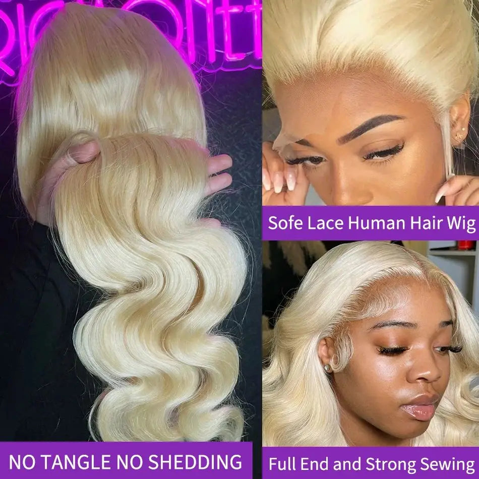 613 Blonde HD Lace Front Wig – 13x6 Body Wave, 220% Density, 30-Inch