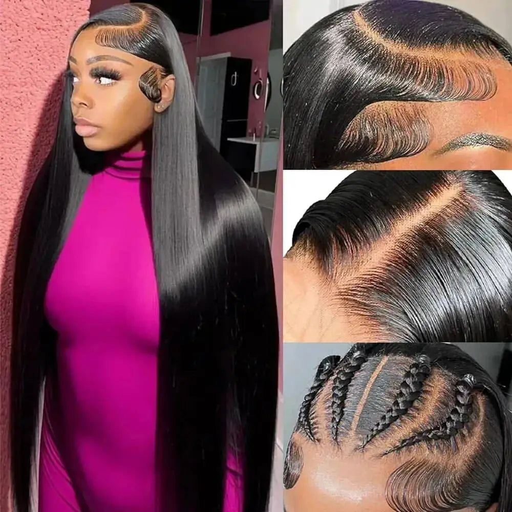 HD Lace Front Human Hair Wig – Straight, 200% Density, 13x4/13x6/5x5/360 Options