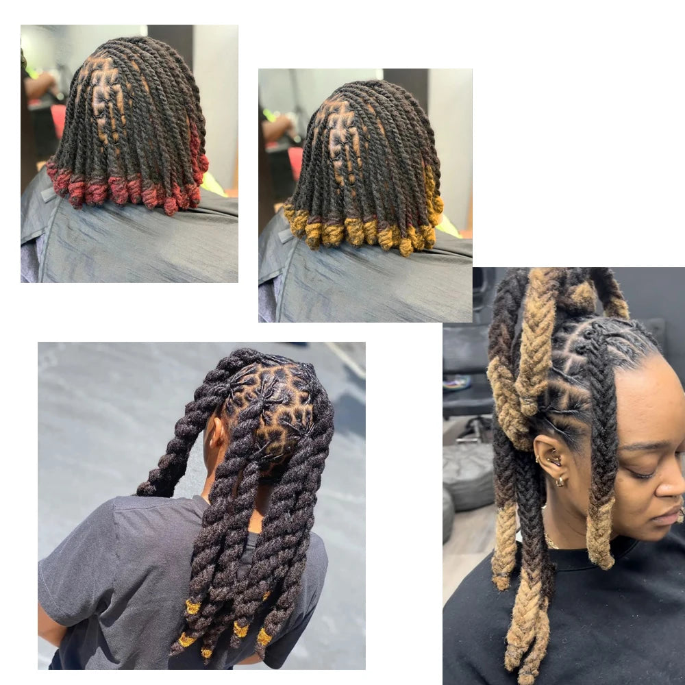 **20-Inch Soft Straight Dreadlock Crochet Hair – Synthetic Kanekalon Braiding Extensions