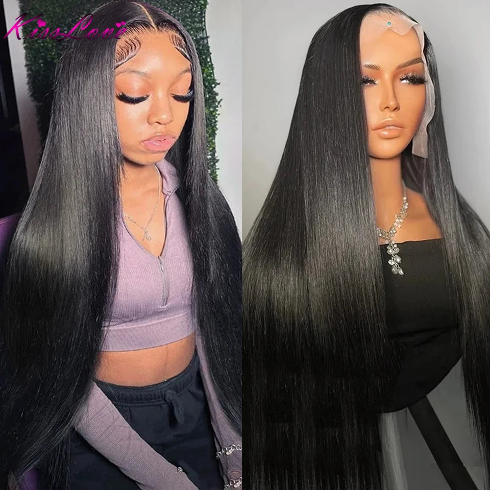 13x4 13x6 Full HD Lace Front Human Hair Wigs Straight 360 Transparent